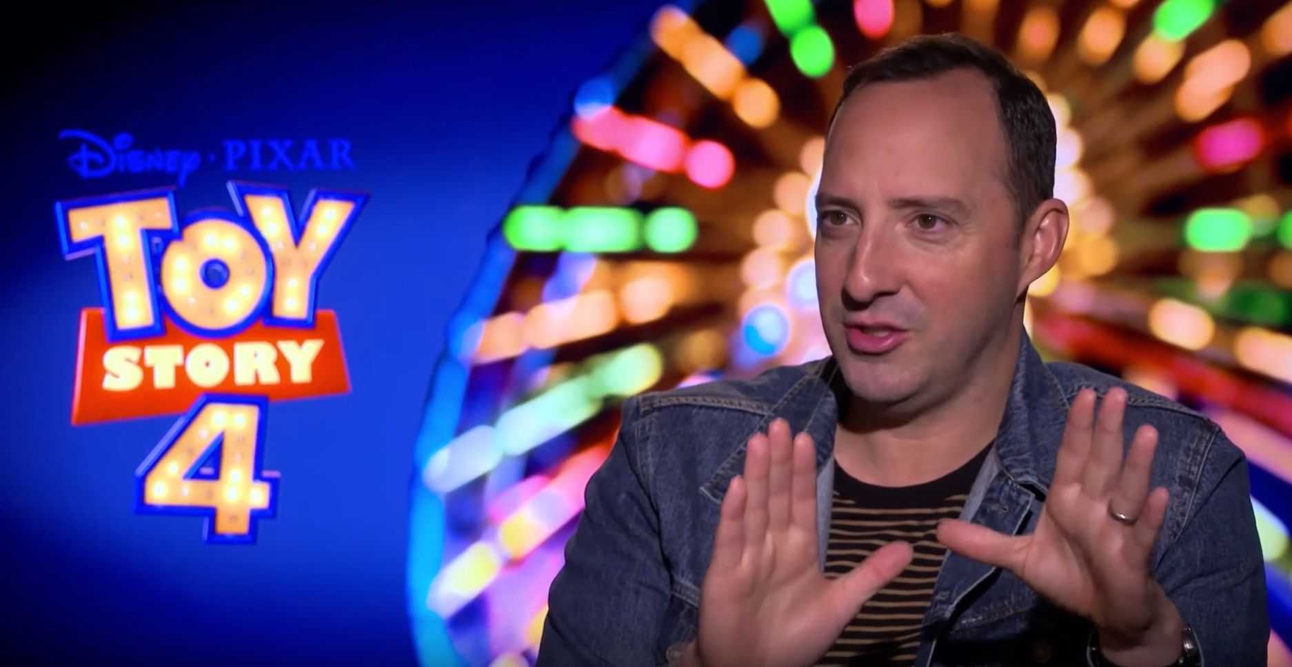 Tony Hale Toy Story 4 interview screenshot