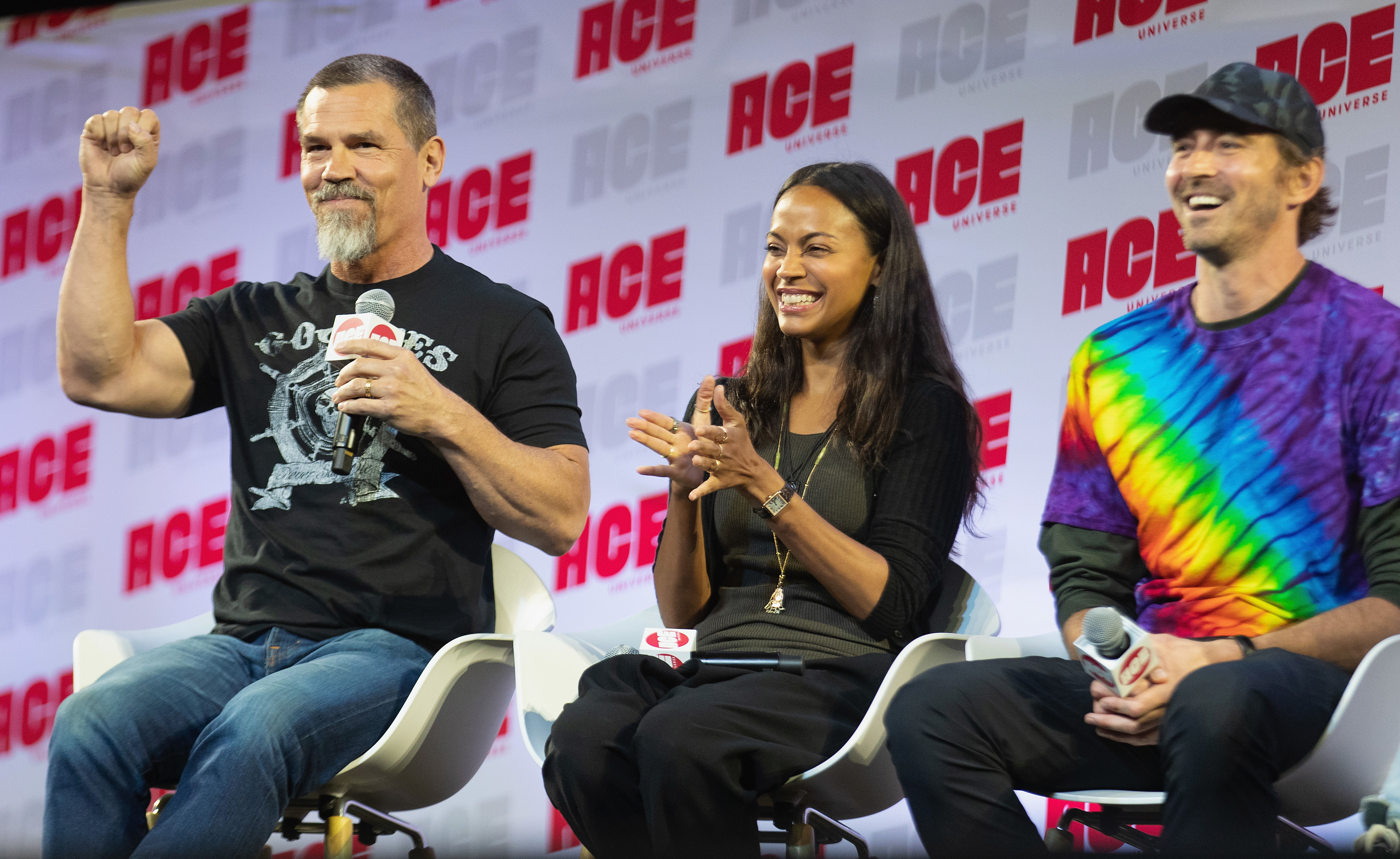 Josh Brolin, Zoe Saldana, Lee Pace at Ace Comic Con
