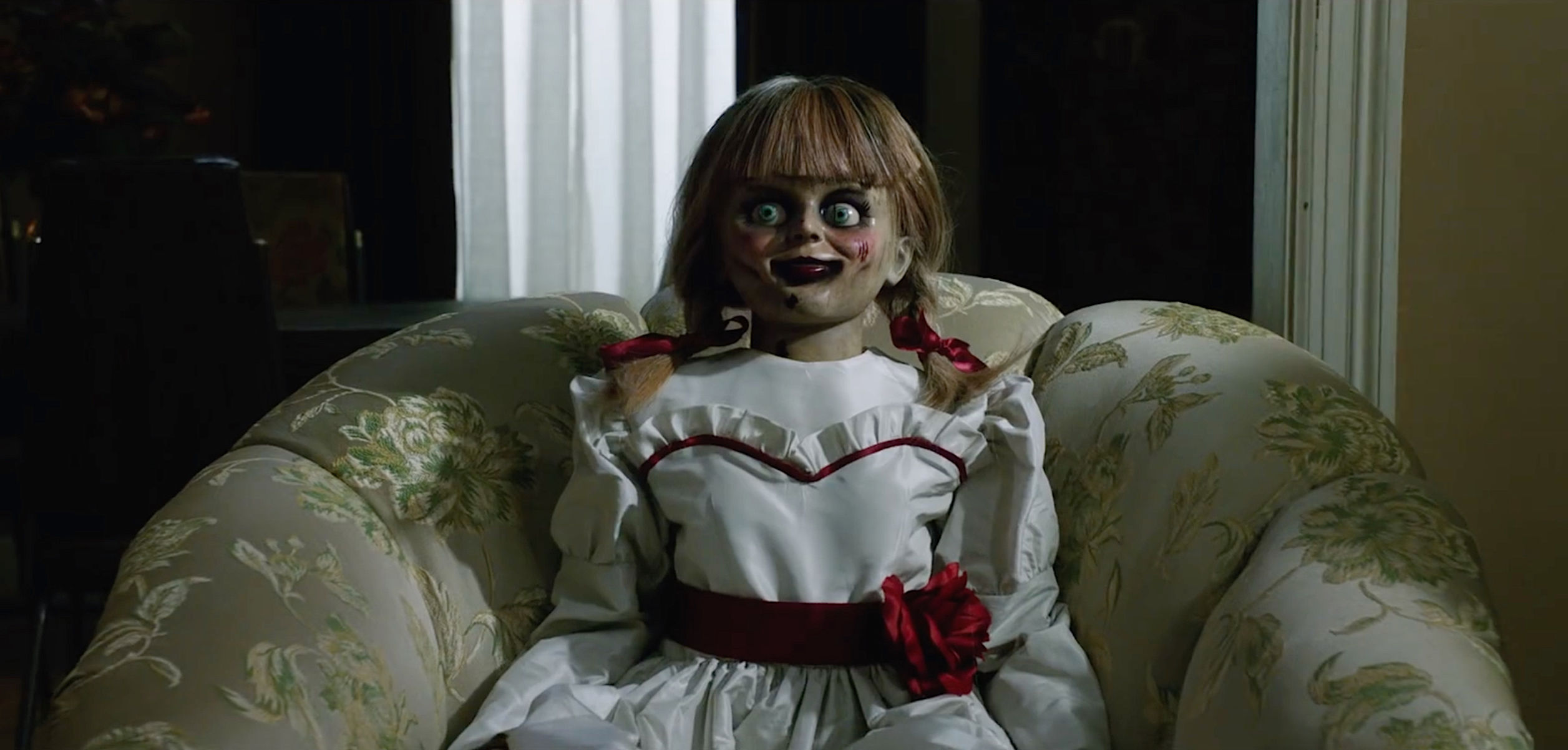 The Annabelle doll in Annabelle Comes Home