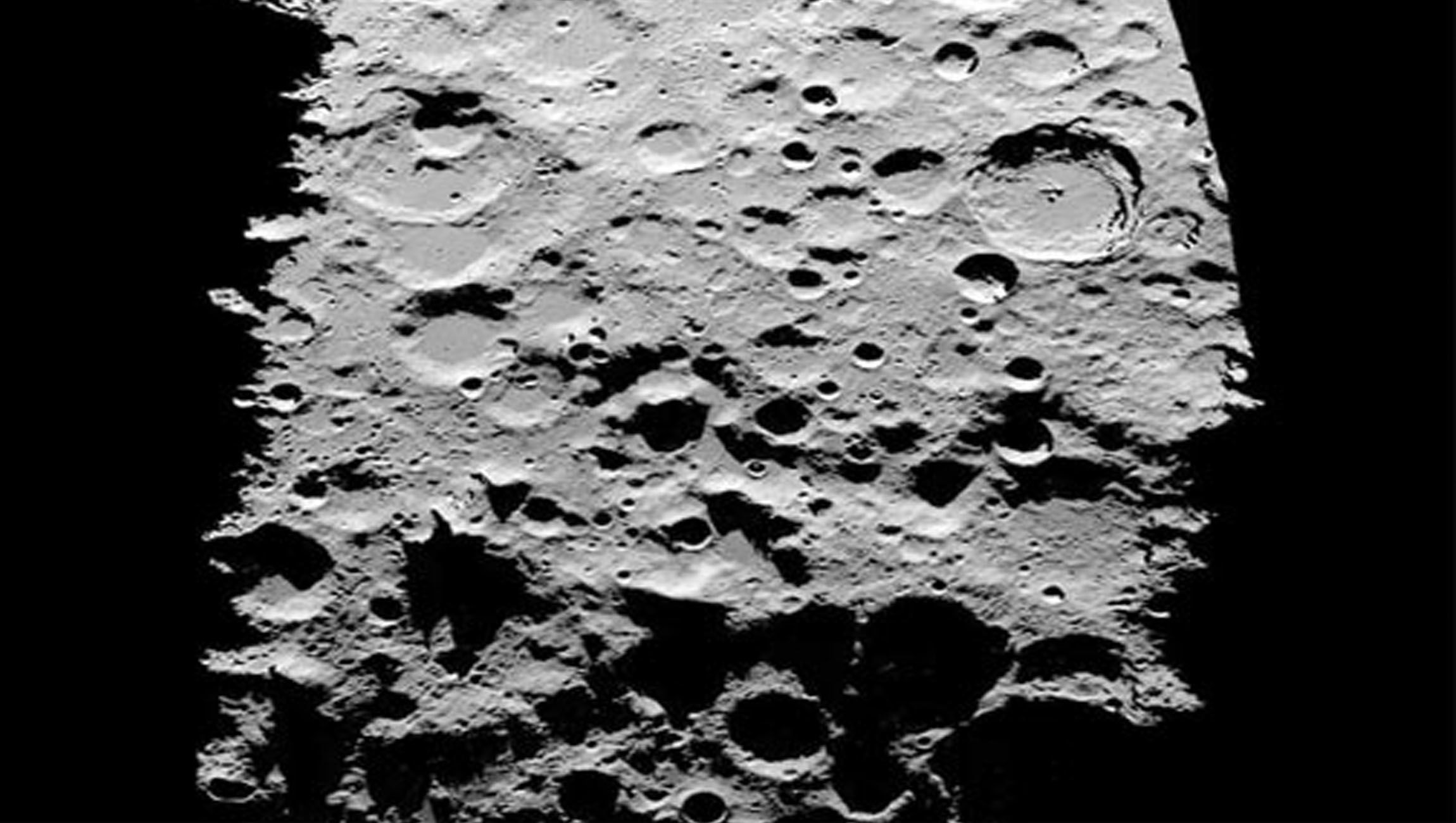 NASA image of the lunar south pole