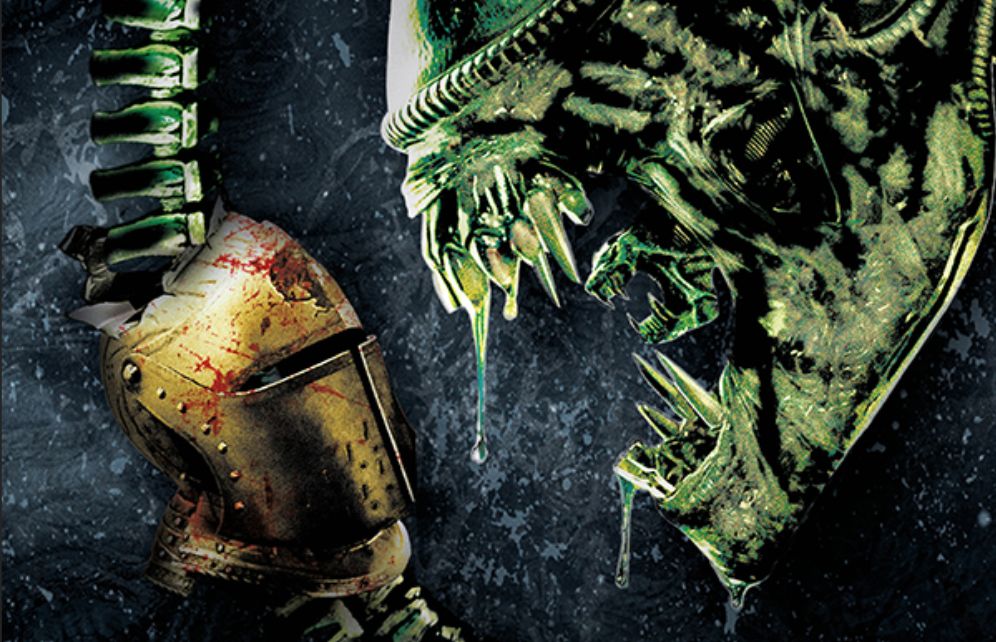Download A Face-Off in Space: Alien Vs Predator Wallpaper