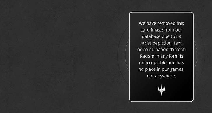 Magic: the Gathering racist card screenshot