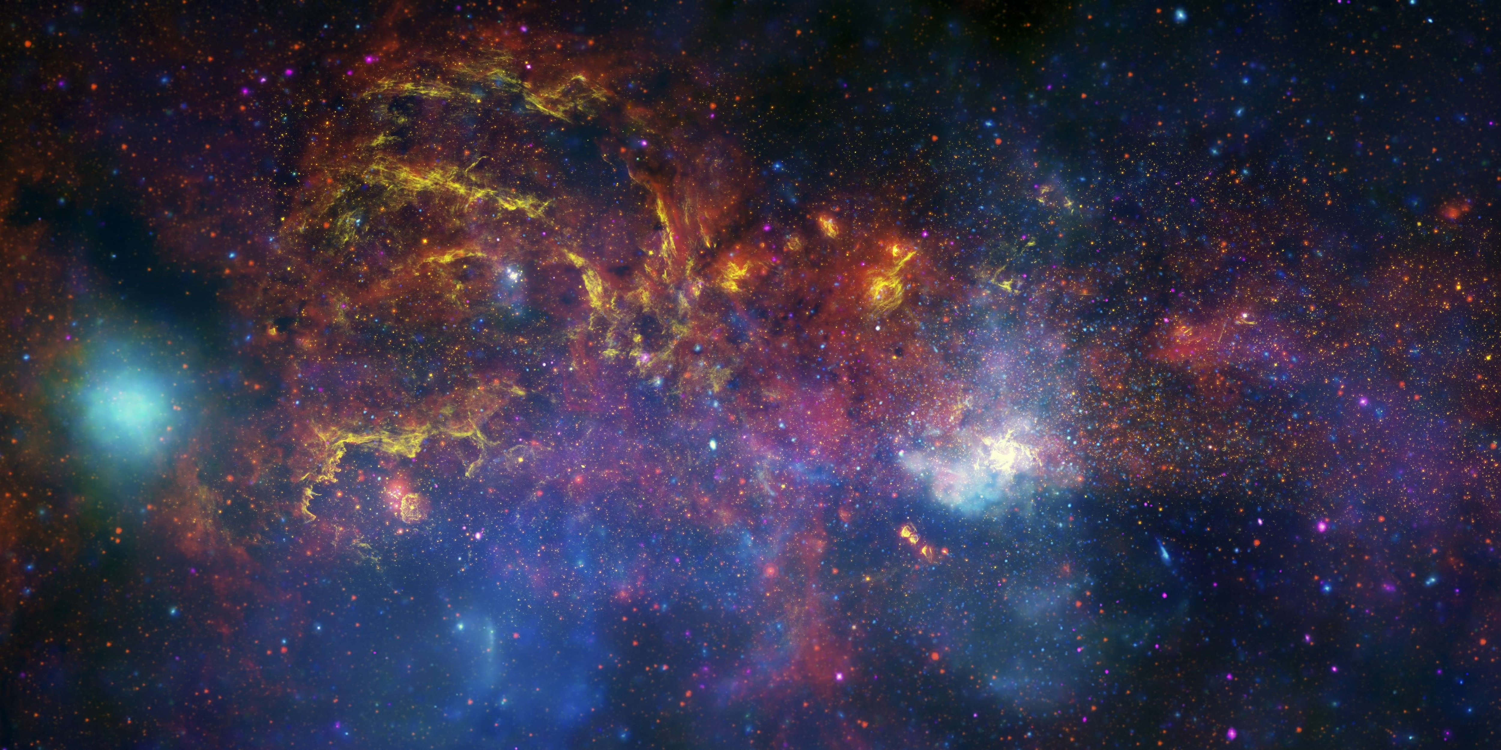 The center of the Milky Way as viewed from the Hubble telescope