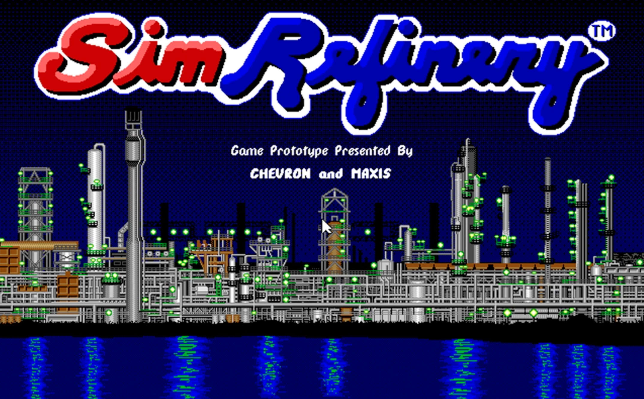 SimRefinery game opening screen