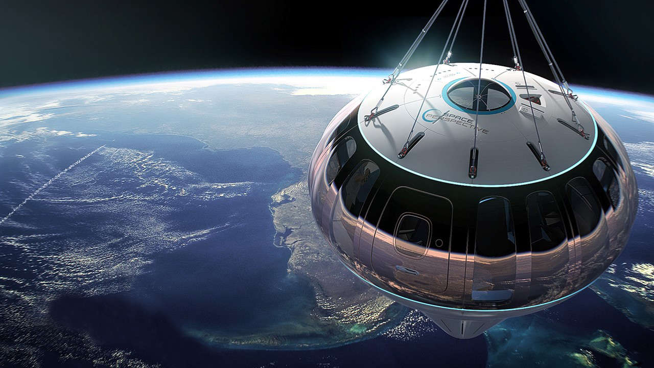 Artist rendering of Space Perspective Neptune balloon capsule