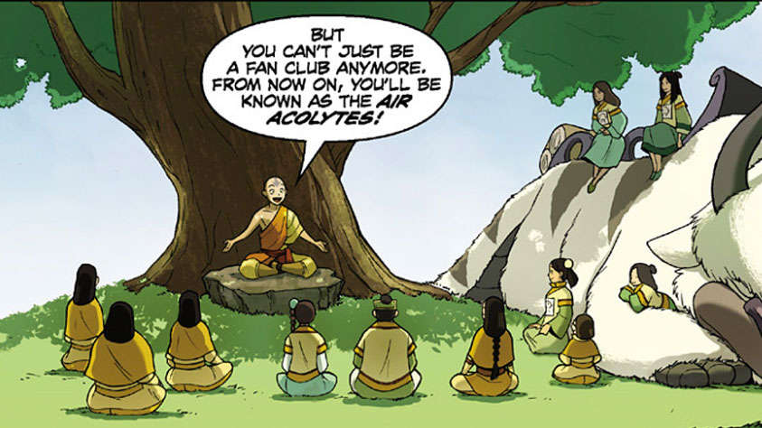 Screenshot from Dark Horse Comics' Avatar: The Last Airbender -- The Promise Vol 1. 