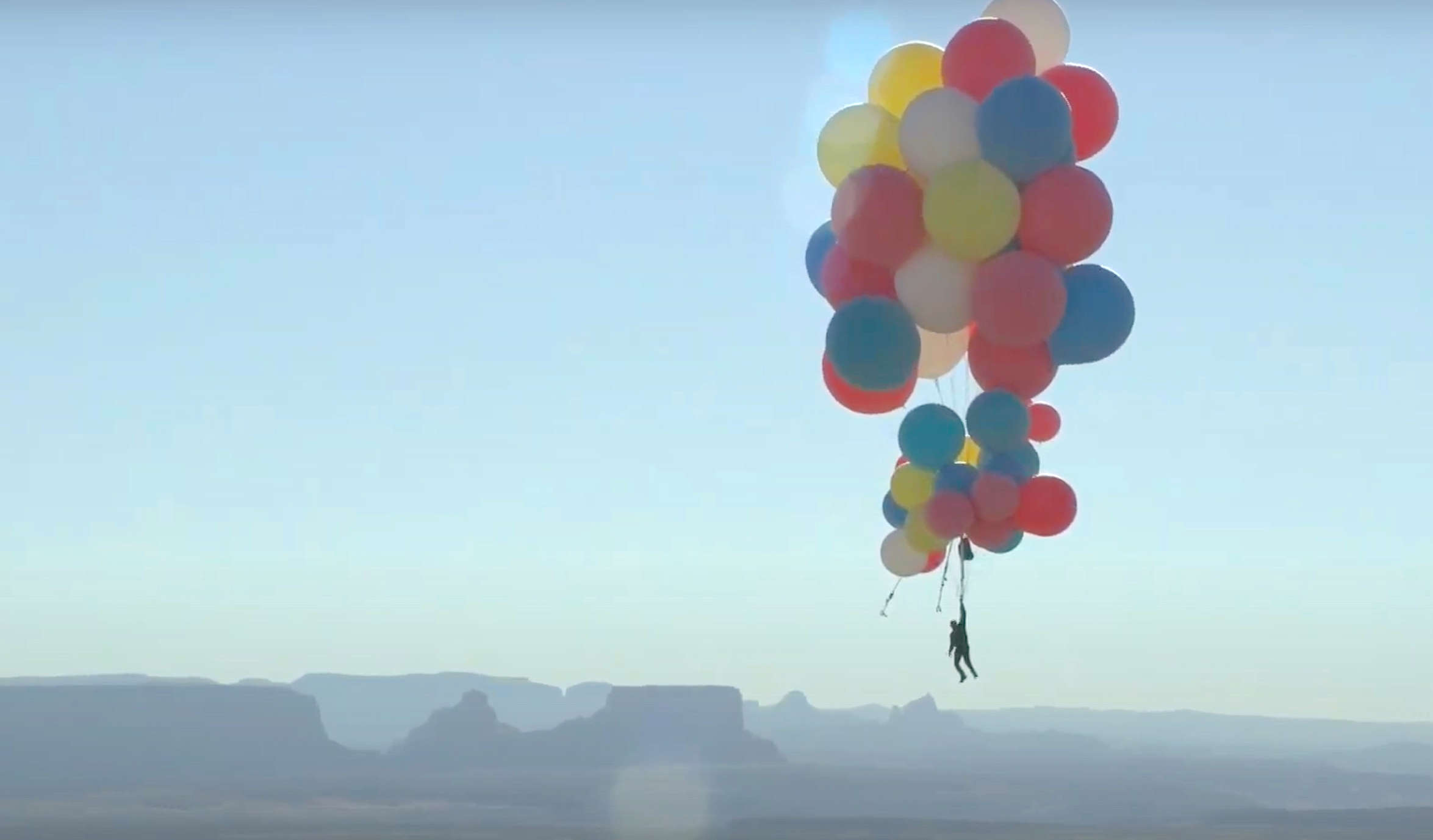 David Blaine soars with balloons in Ascension YouTube stunt