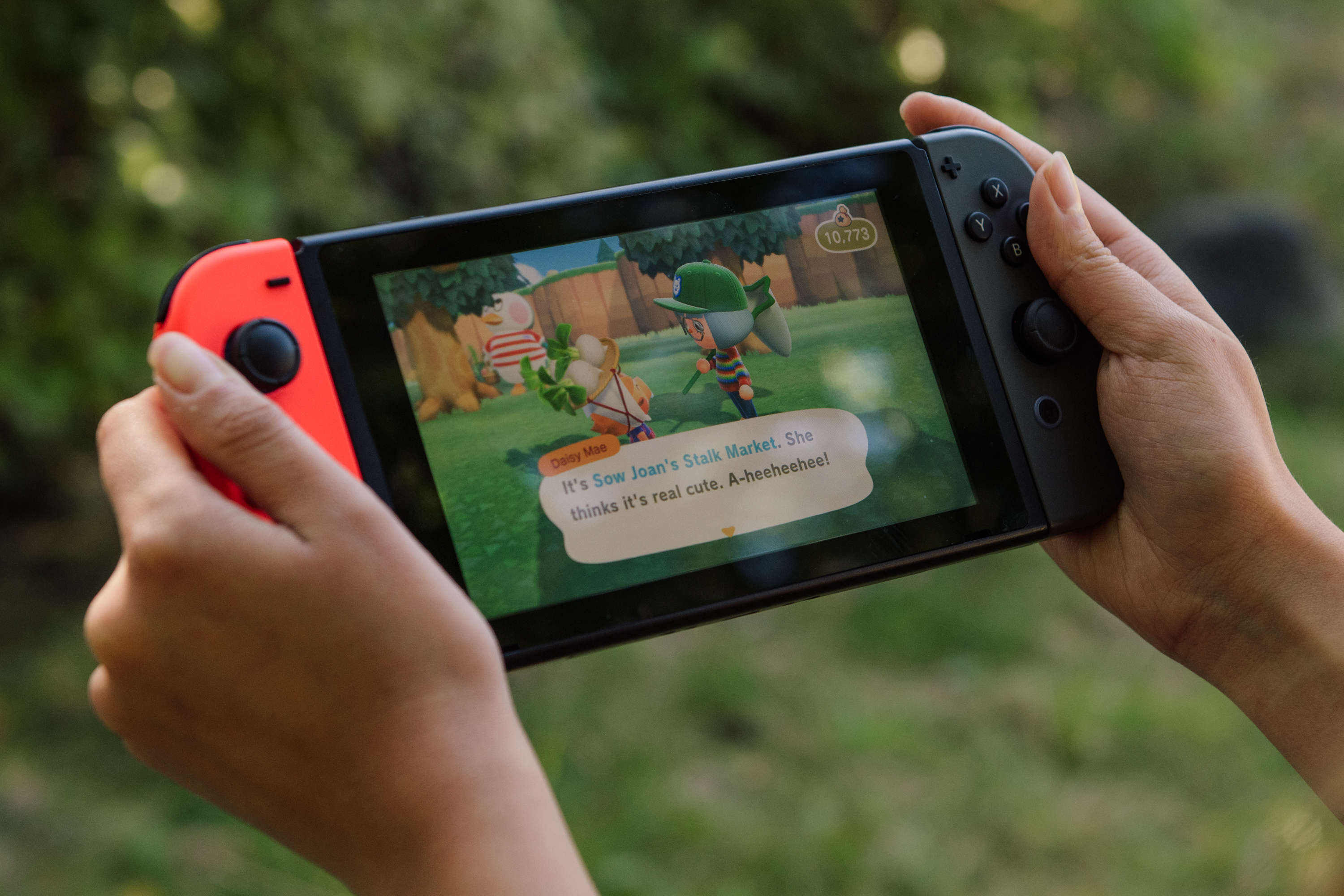 Nintendo Switch with Animal Crossing