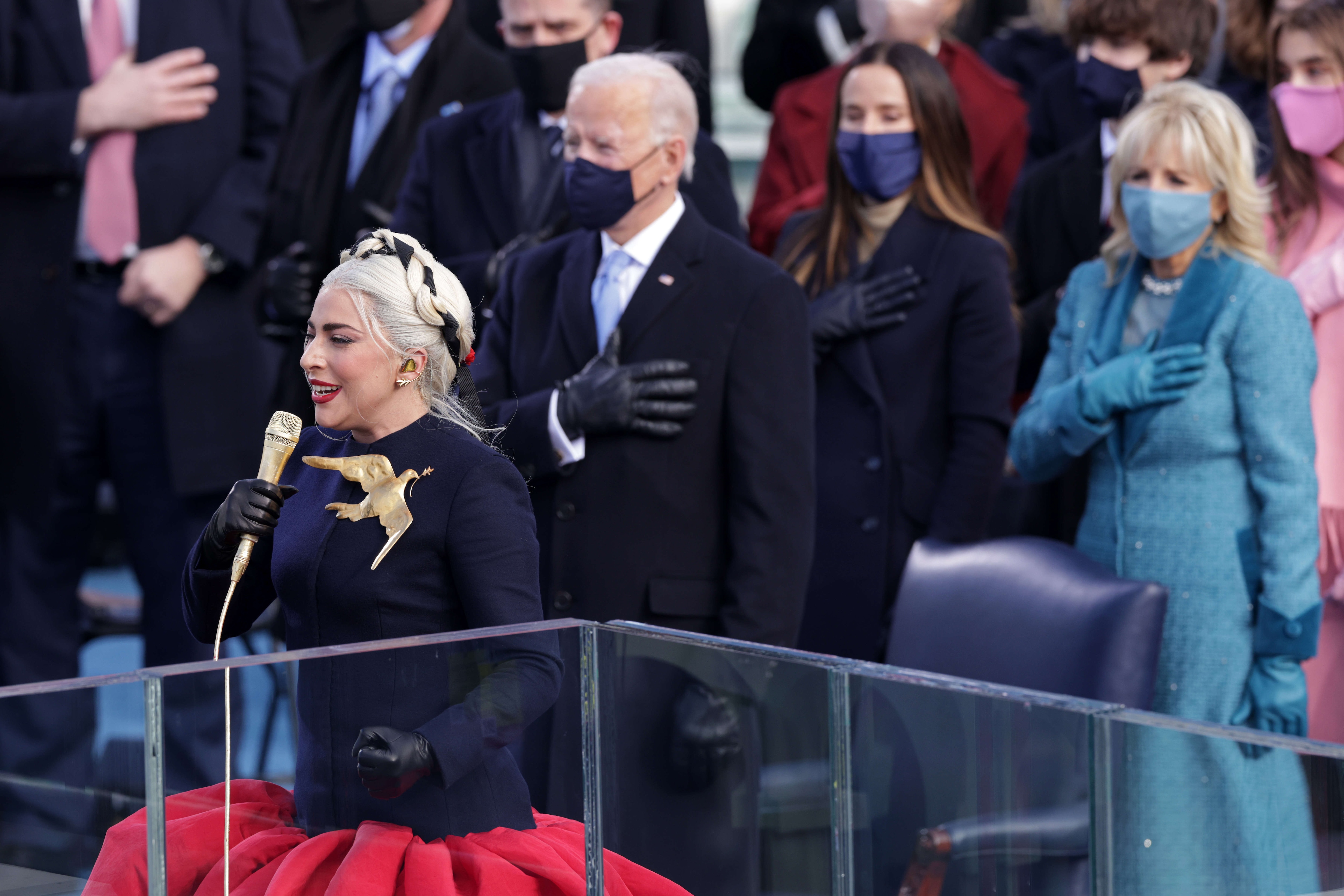 Lady Gaga, President Biden and Dr. Biden