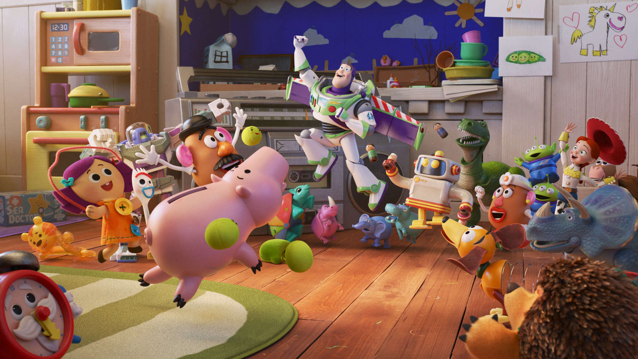 Pixar Popcorn Toy Story cast