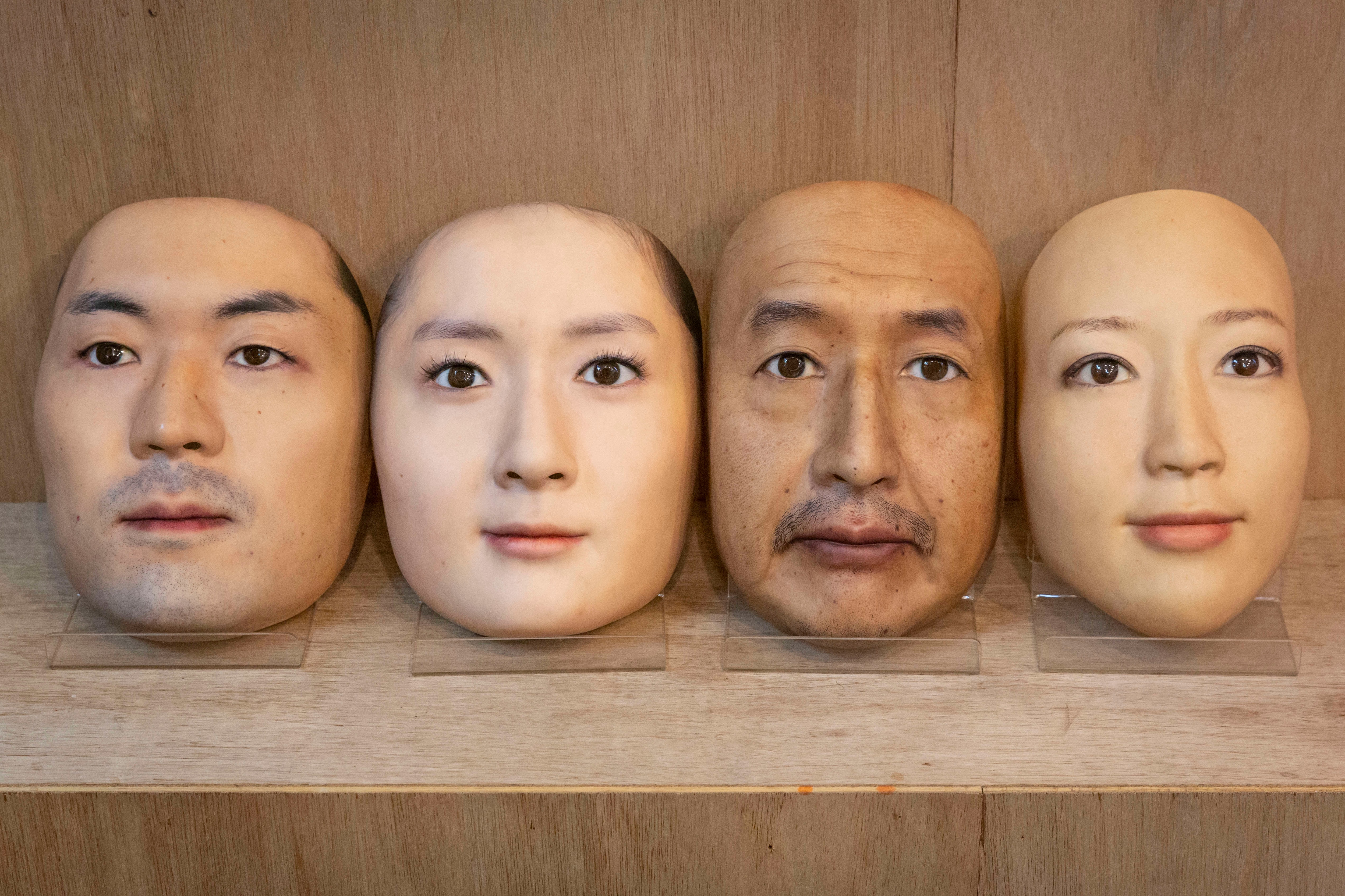 3D printed face masks from artist Shuhei Okawara
