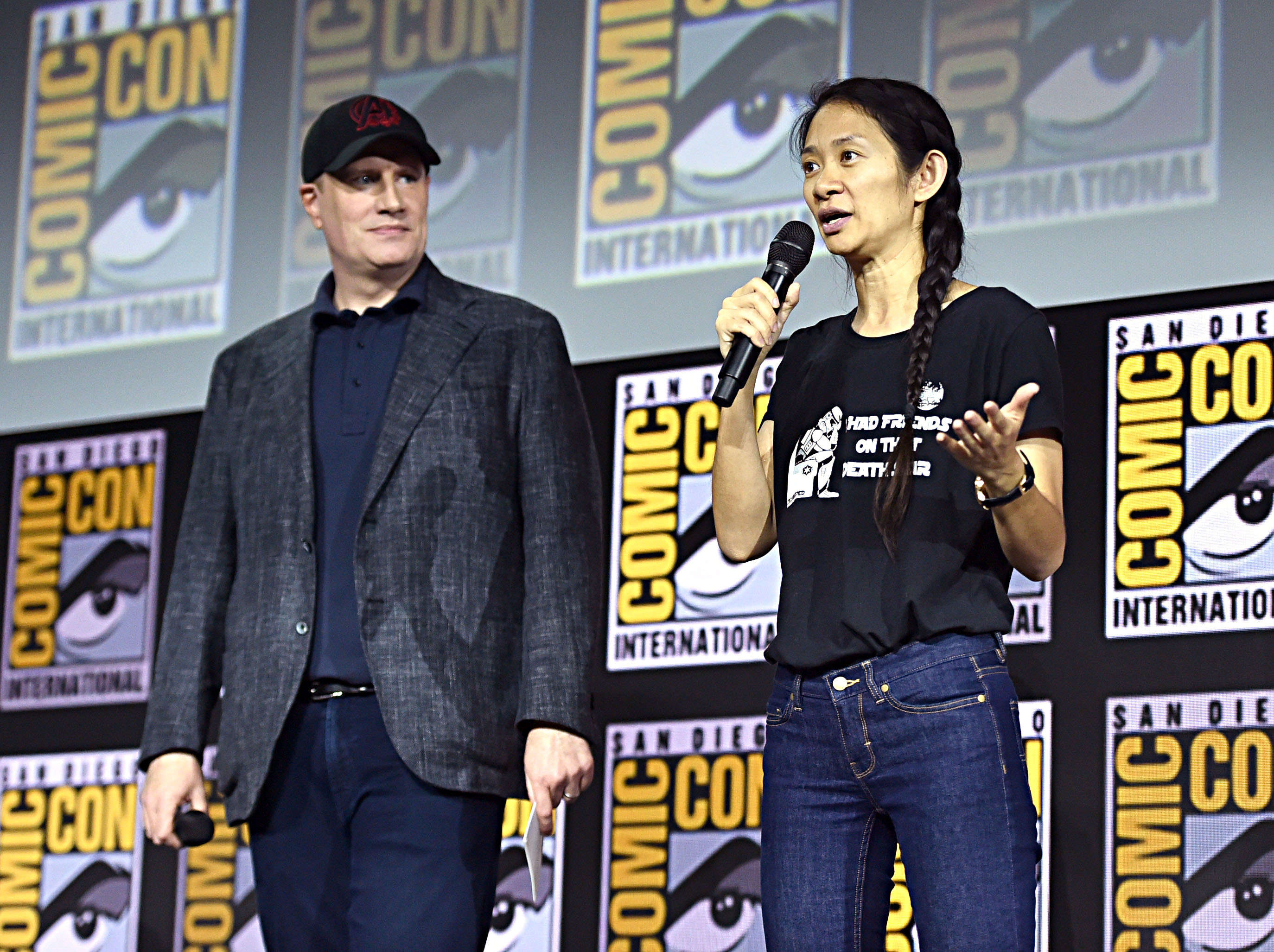 Chloe Zhao and Kevin Feige
