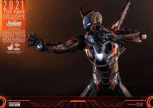 SDCC 2021 Sideshow Neon Tech Iron Man 4.0