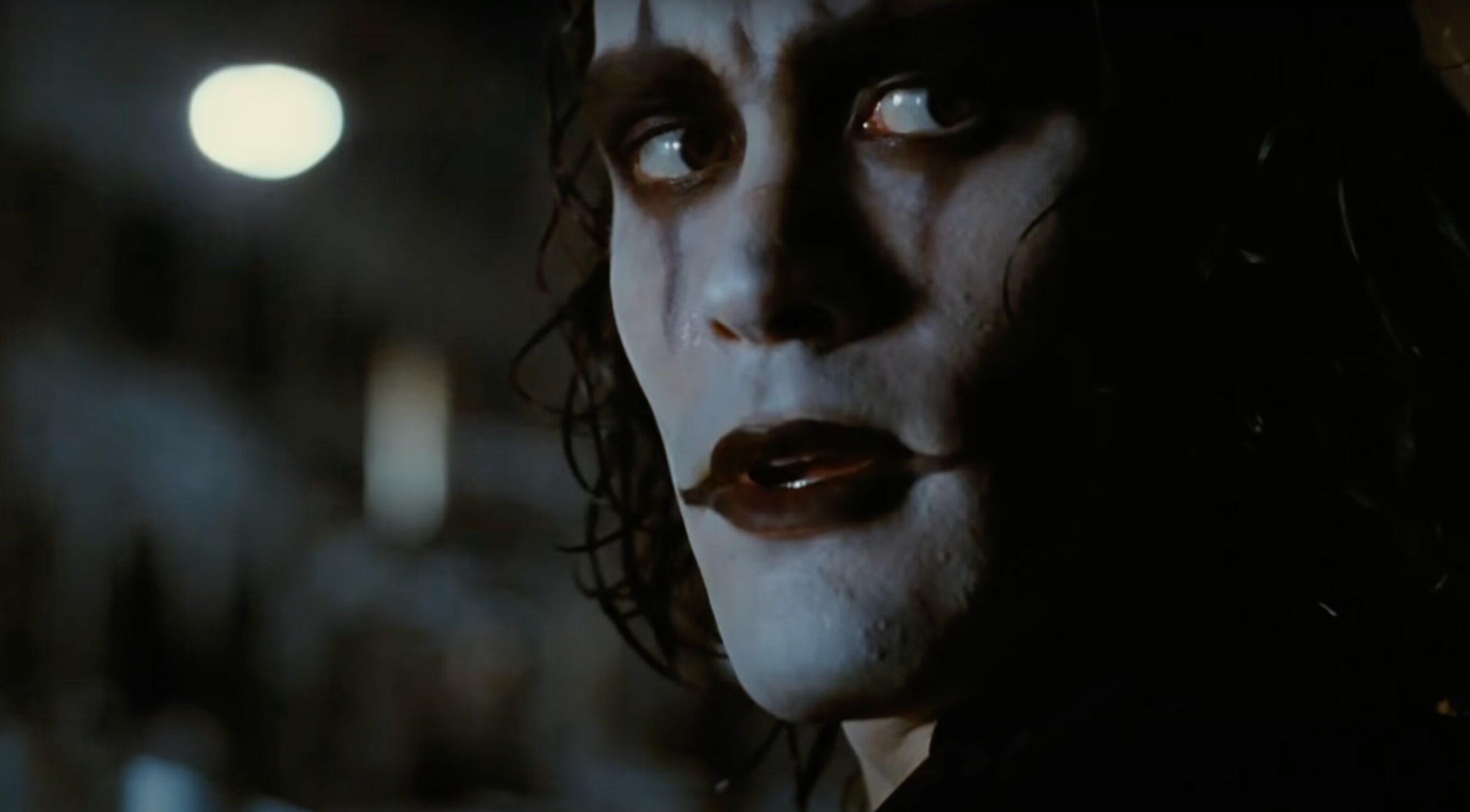 A still from the film The Crow (1998) featuring Brandon Lee.