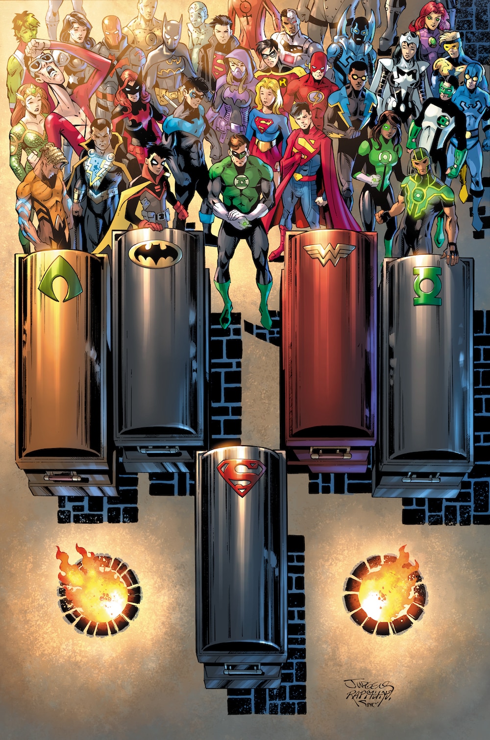 Death of the Justice League Comic Cover Variant PRESS