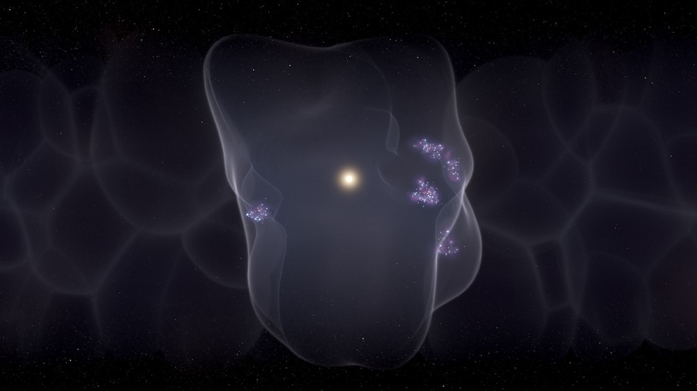 A thousand-light-year-wide bubble around the Sun was blown by the ghosts of long-dead stars