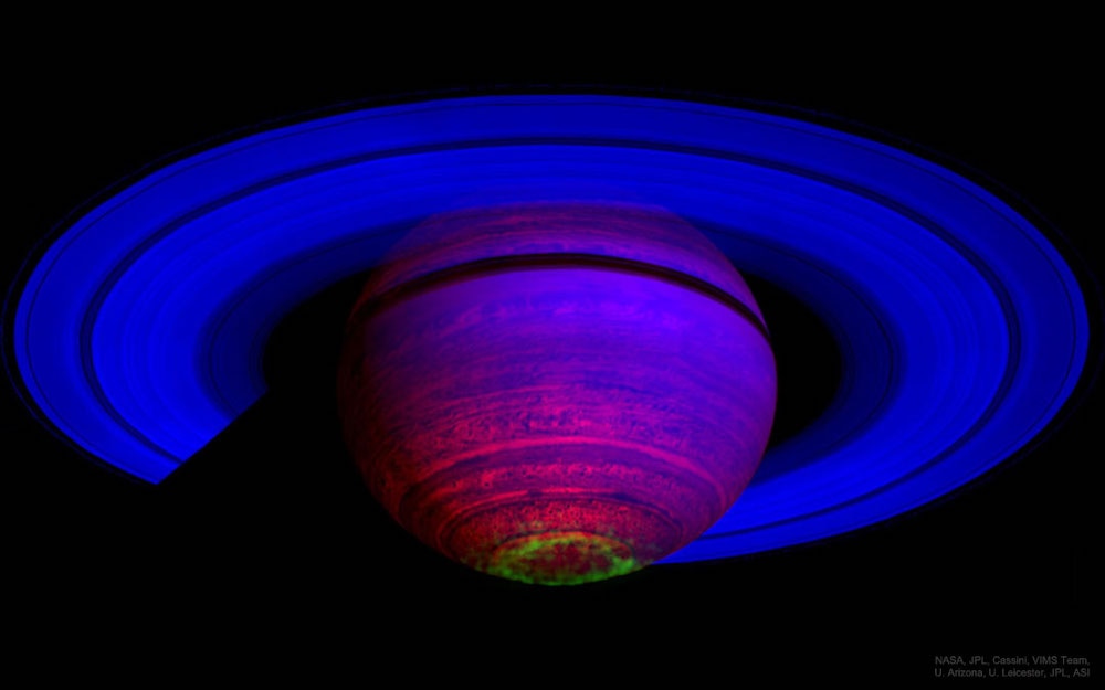 Liz Dancing Auroras of Saturn NASA