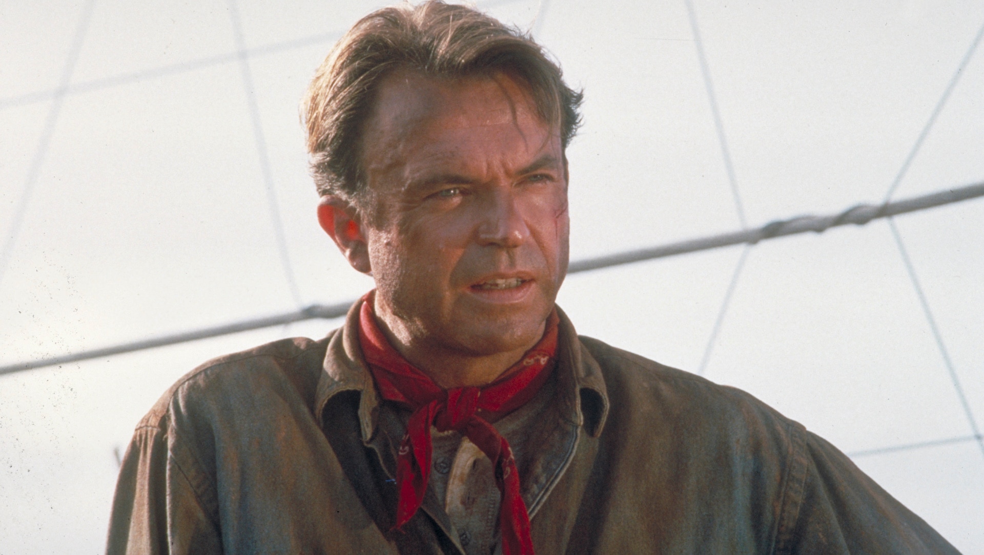 Sam Neill as Dr. Alan Grant in Jurassic Park (1993).
