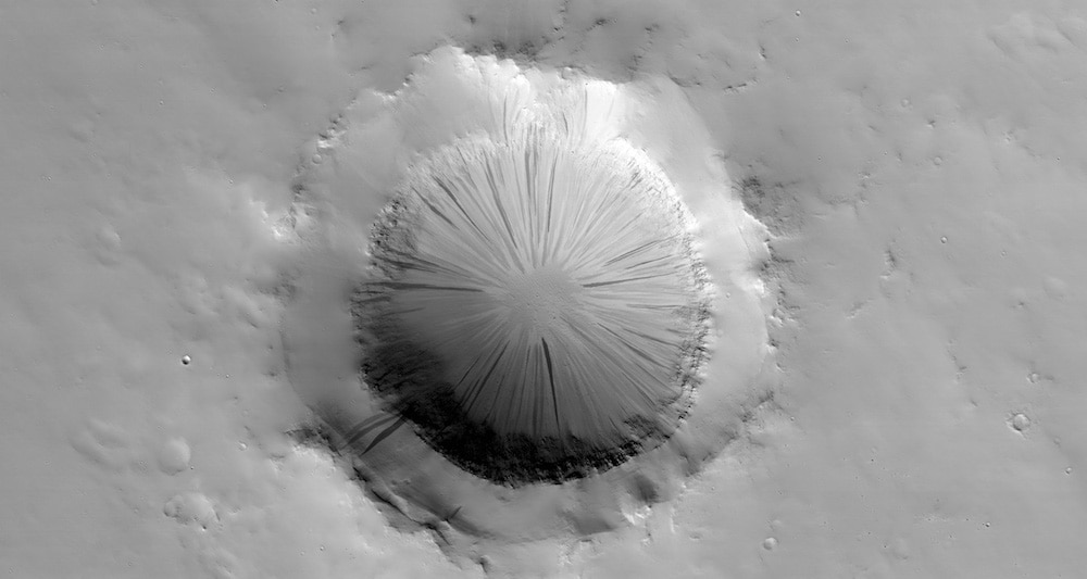 Mars Slope Streaks Crater