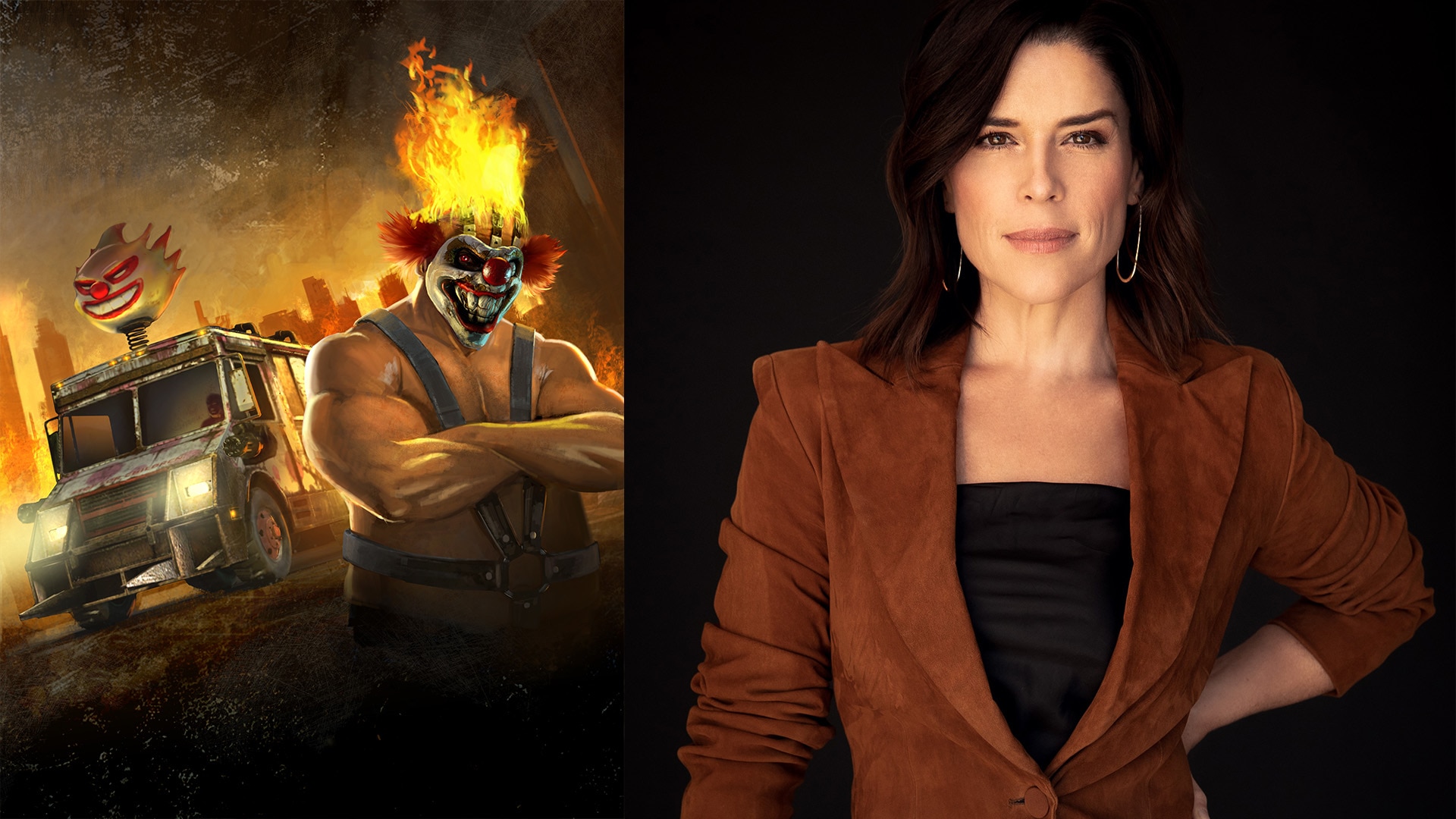 Twisted Metal and Neve Campbell