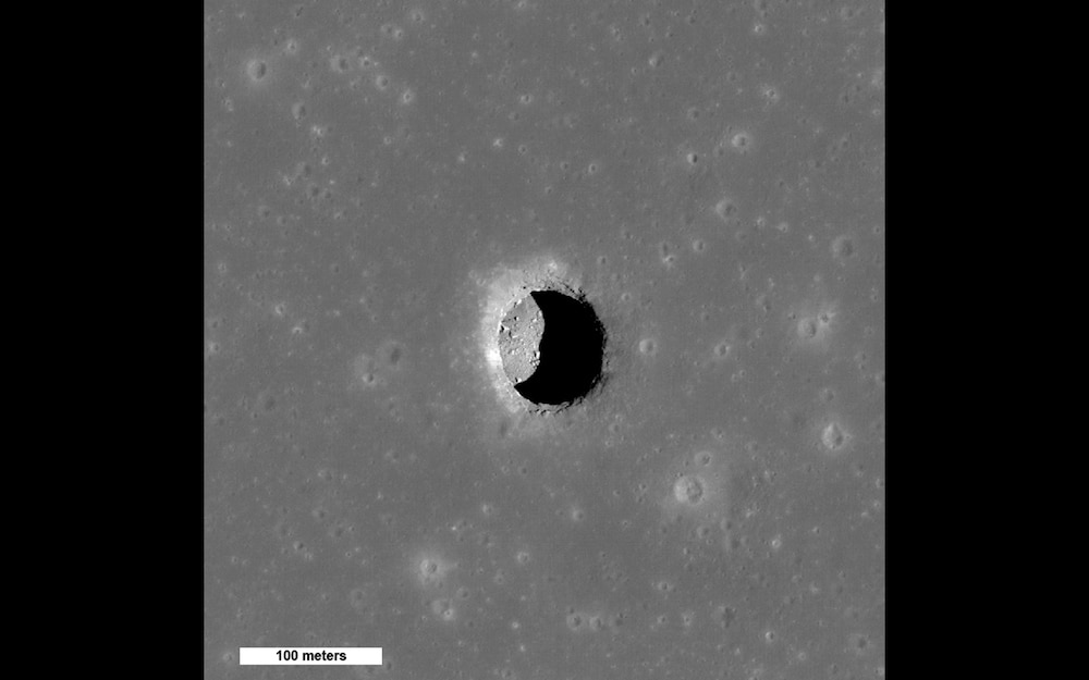 A lunar collapse pit in Mare Tranquillitatis