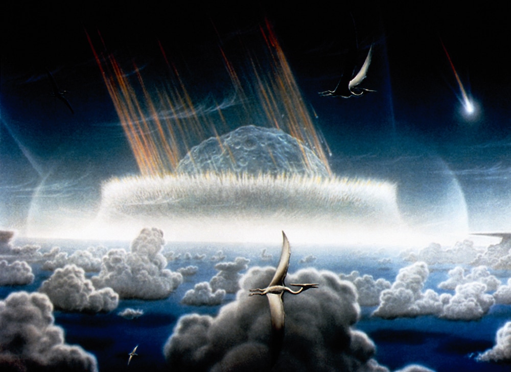 Meteor crashing into Earth