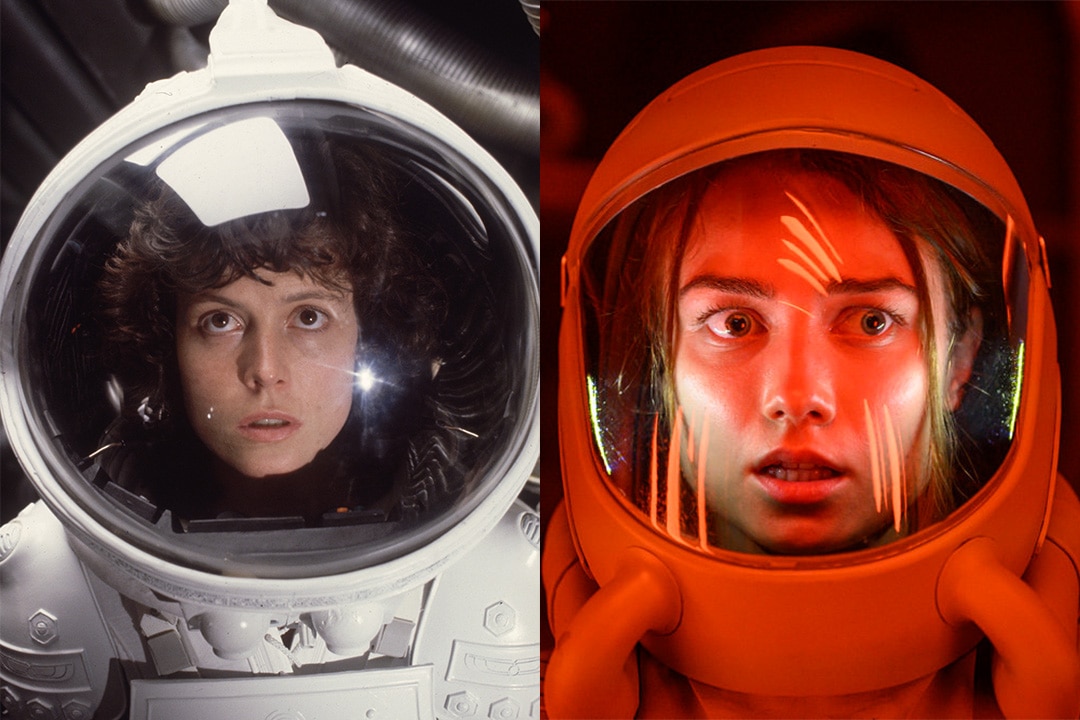 American actress Sigourney Weaver in the role of Ripley in the film Alien (1986); Tiana Upcheva as Eva Markovic in The Ark