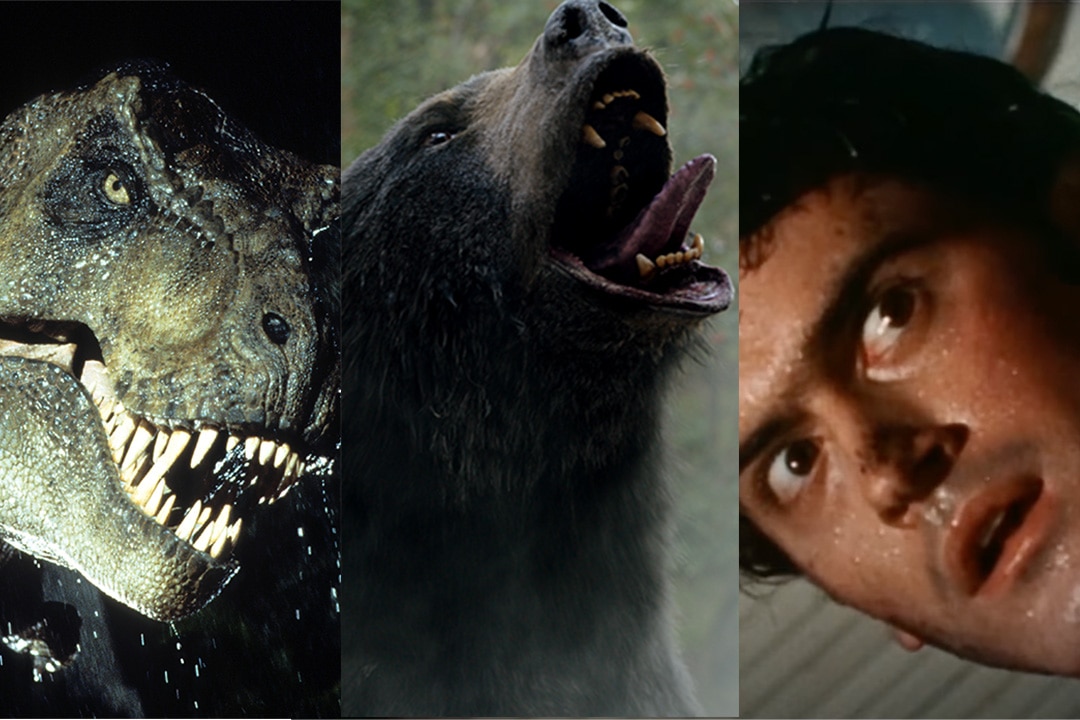 Jurassic Park (1993), Cocaine Bear (2023), The Evil Dead (1981)
