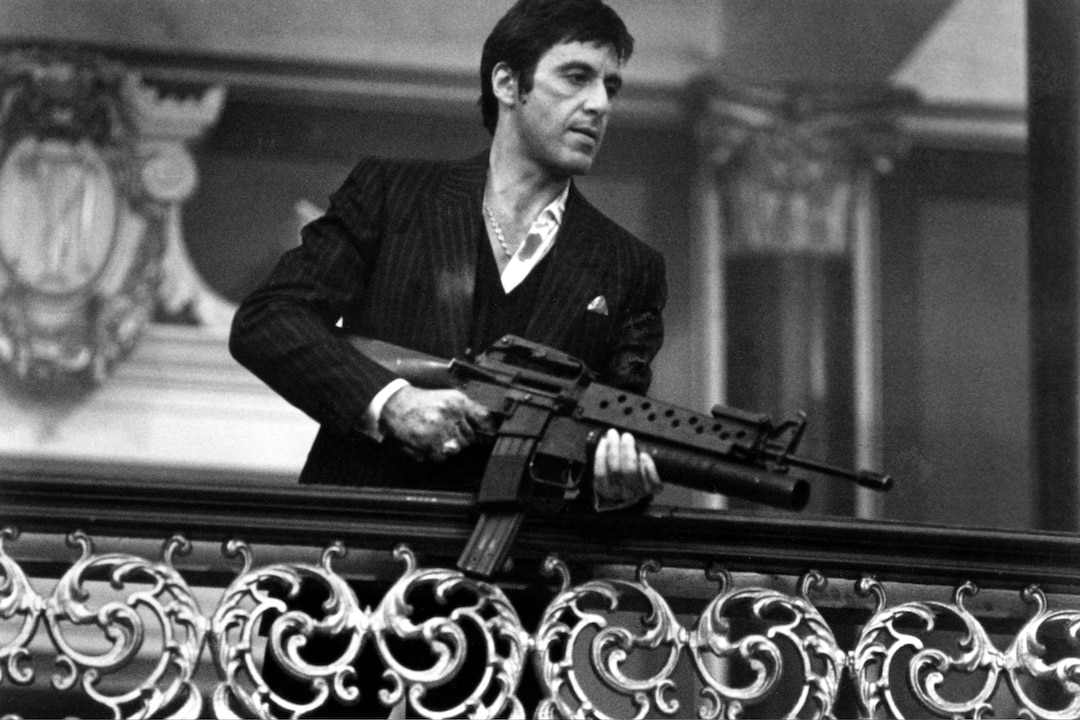 Actor Al Pacino stars in Scarface (1983)