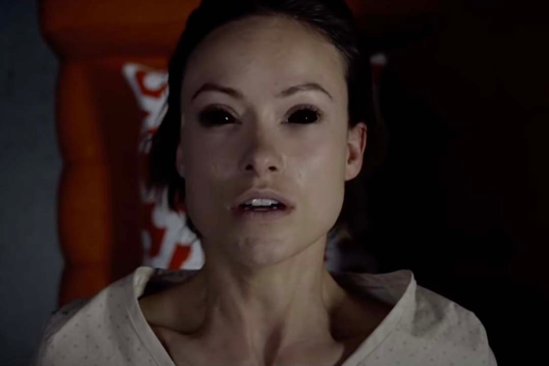 Olivia Wilde with black eyes in The Lazarus Effect (2015)