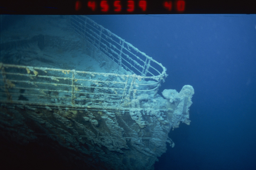 Wreck of Titanic in the Atlantic Ocean