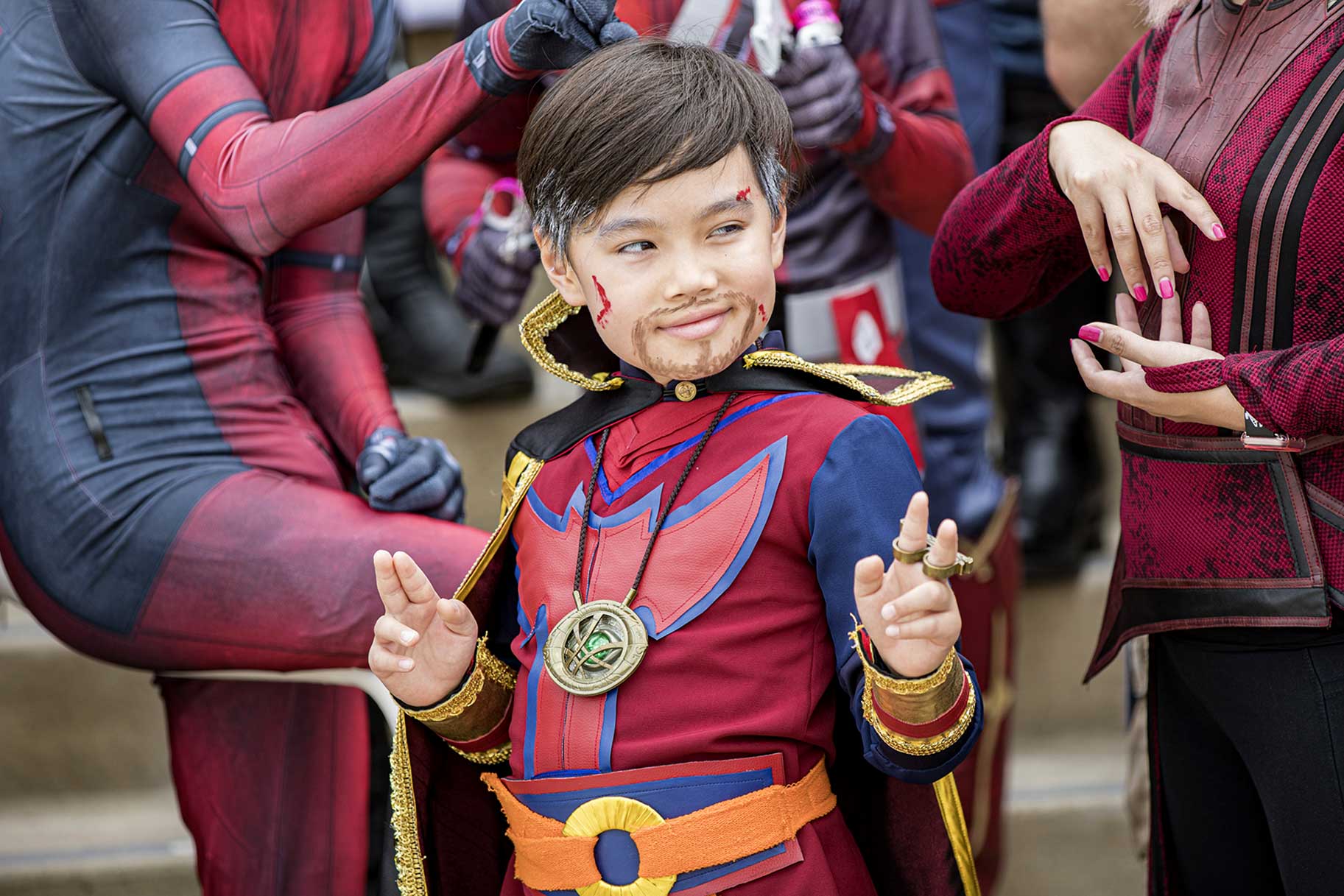 A boy dresses as Dr. Strange at San Diego Comic-Con 2023
