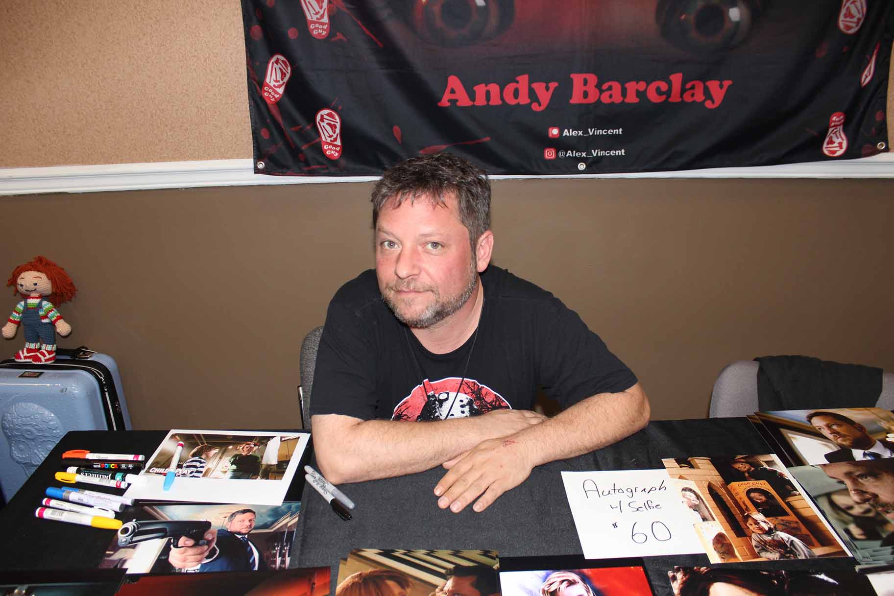 Alex Vincent has a table at the New Jersey Horror Con and Film Festival.