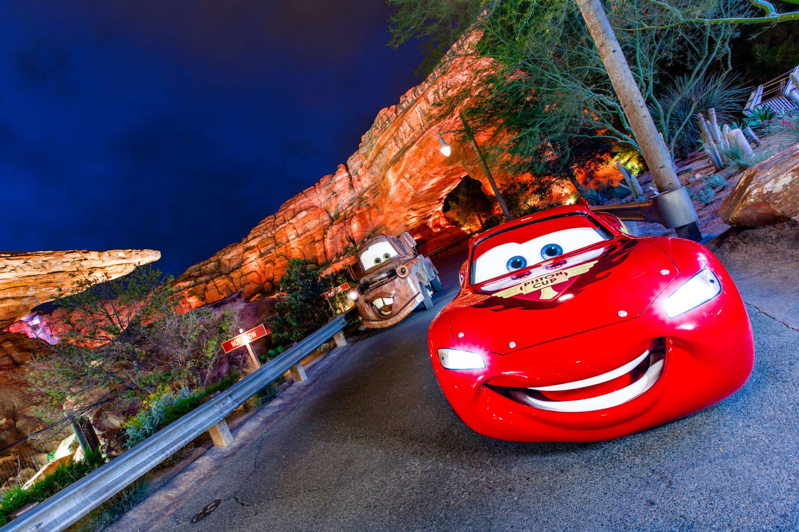 Lightning McQueen in Cars Land at Disney California Adventure