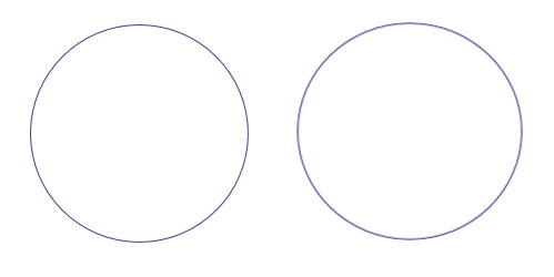 Drawings of a circle and an ellipse representing Earth's orbit. Can you tell which is which?