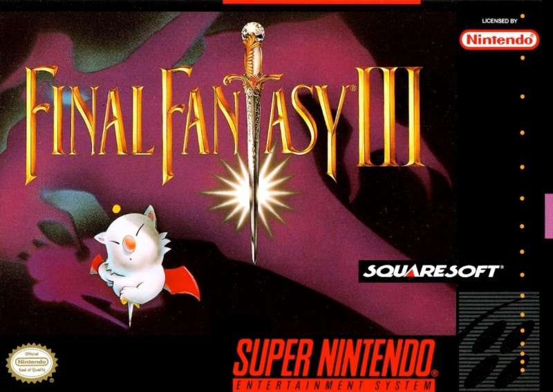 The Super Nintendo Box for Final Fantasy III's American release