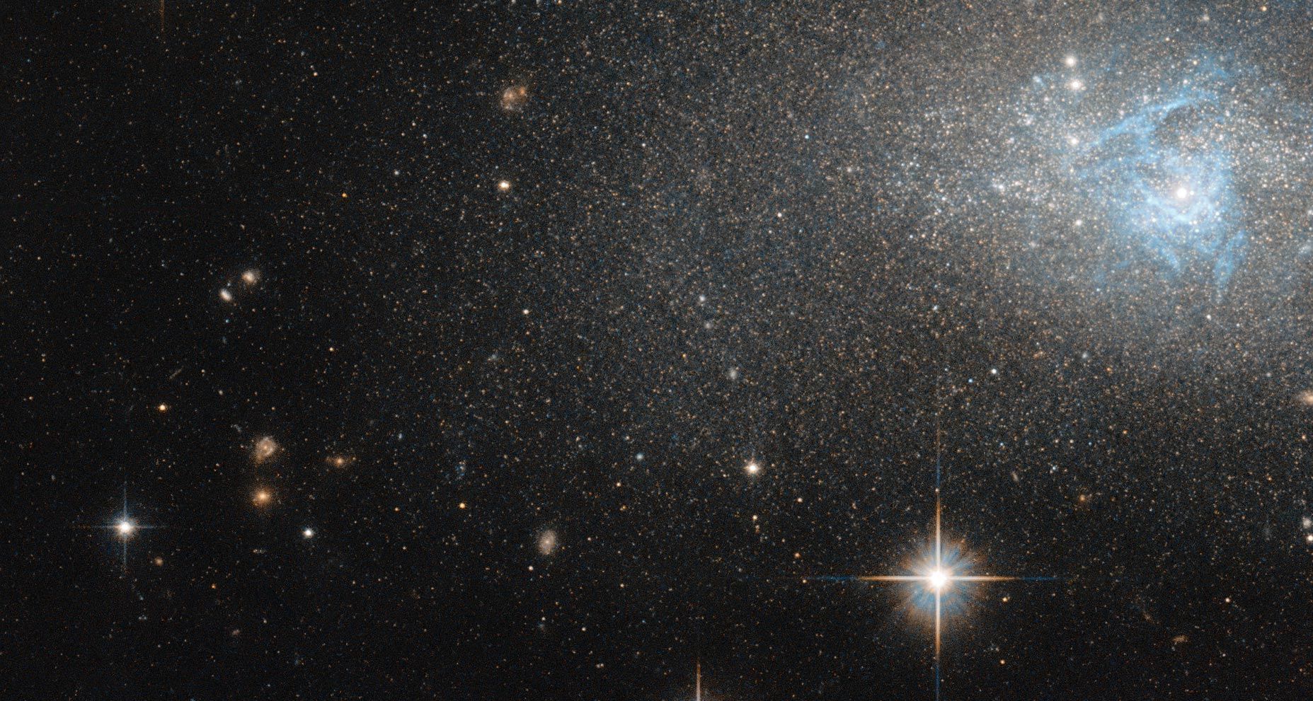 The dwarf galaxy IC 4870 is lovely in this Hubble image, but more information about it is scarce. Credit: ESA/Hubble & NASA