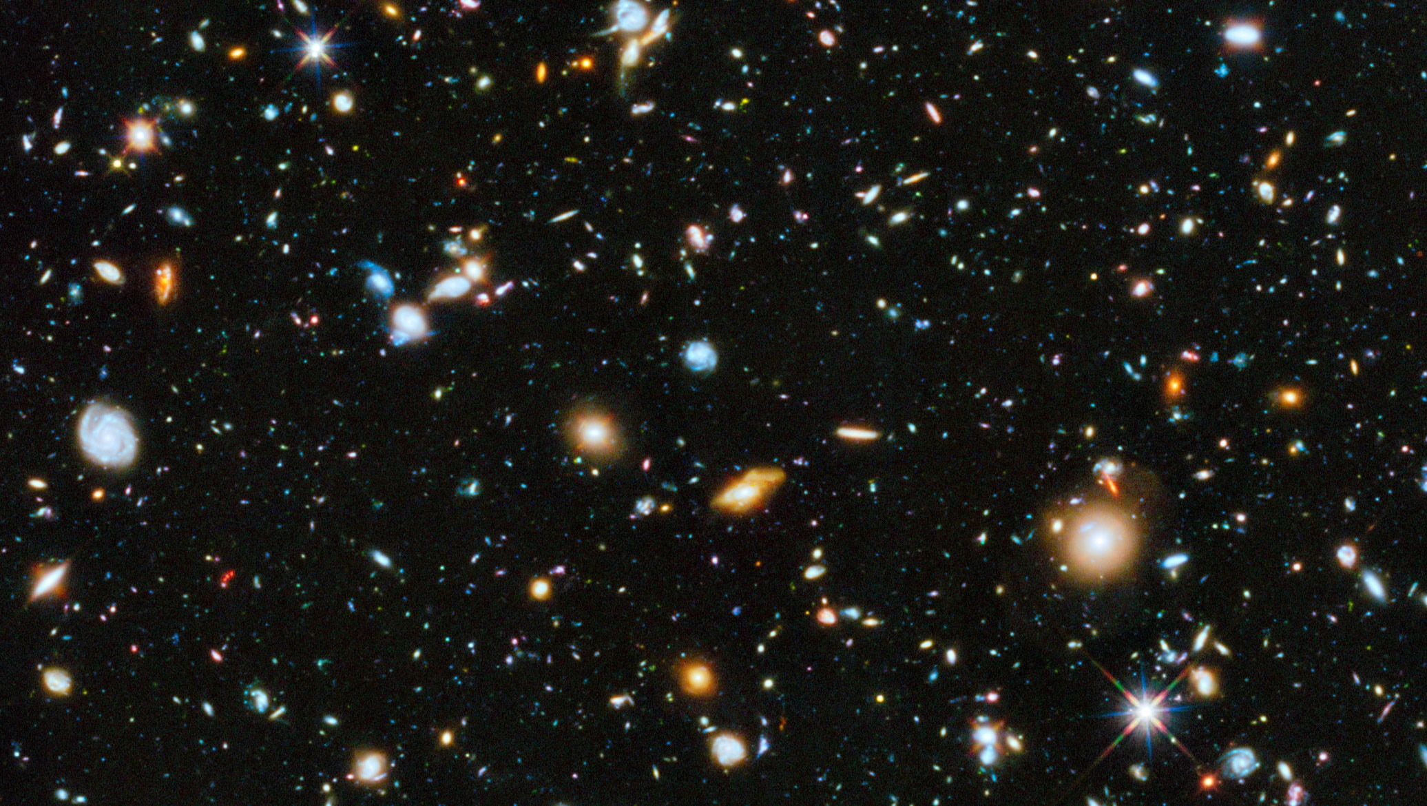 This is the Hubble Ultra Deep Field, and almost everything you see in it is a distant galaxy, billions of light years away. Credit: NASA, ESA, H. Teplitz and M. Rafelski (IPAC/Caltech), A. Koekemoer (STScI), R. Windhorst (Arizona State University), and Z.