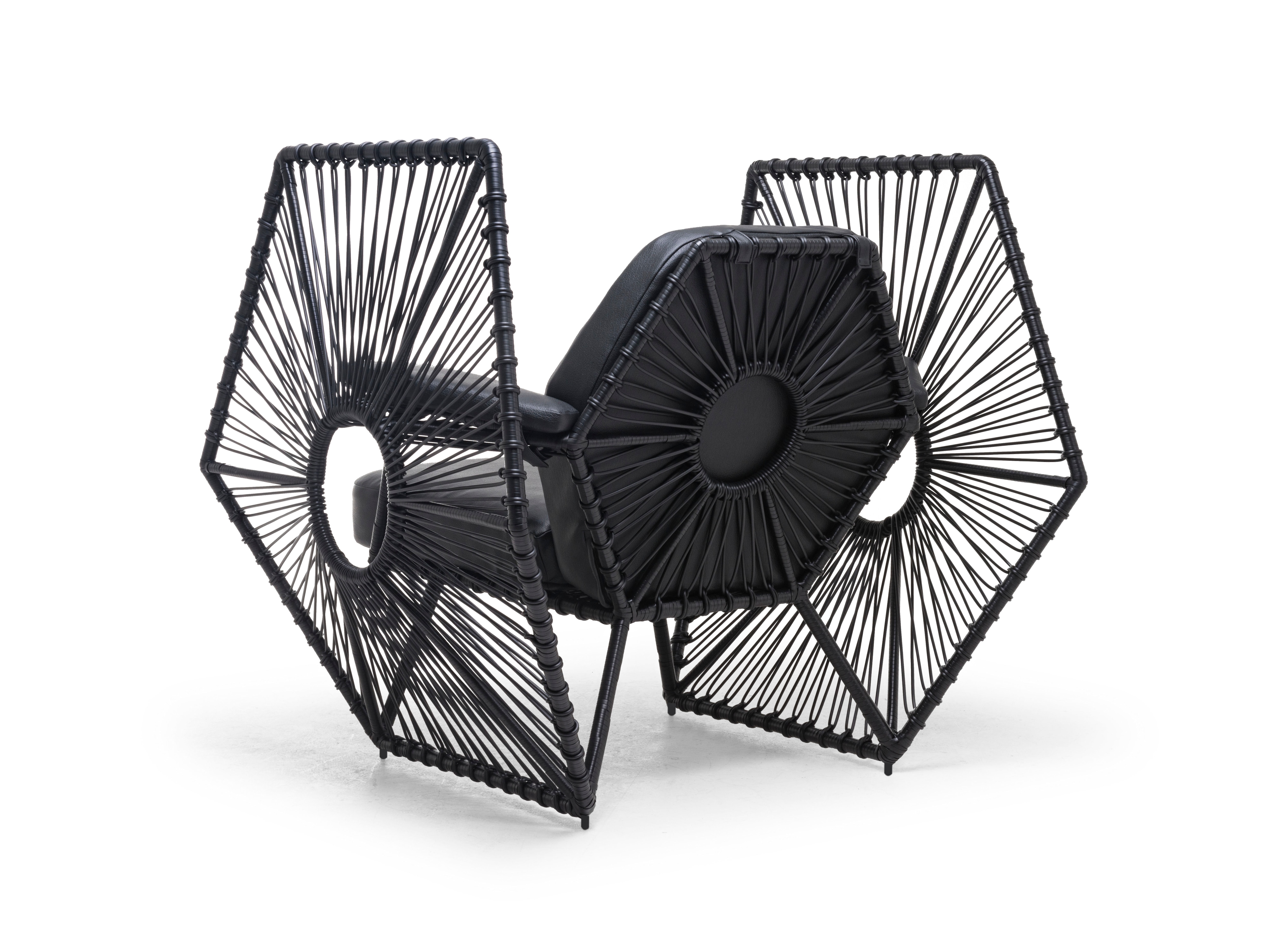 Imperial Wings Easy Armchair black angled back