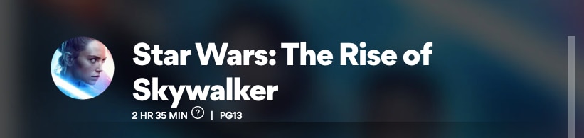 Rise of Skywalker runtime