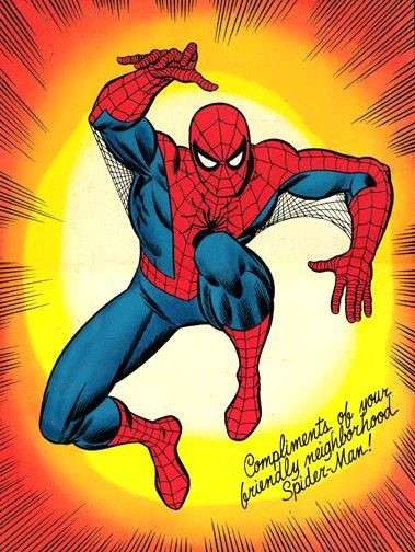 A Steve Ditko era illustration of Spider Man