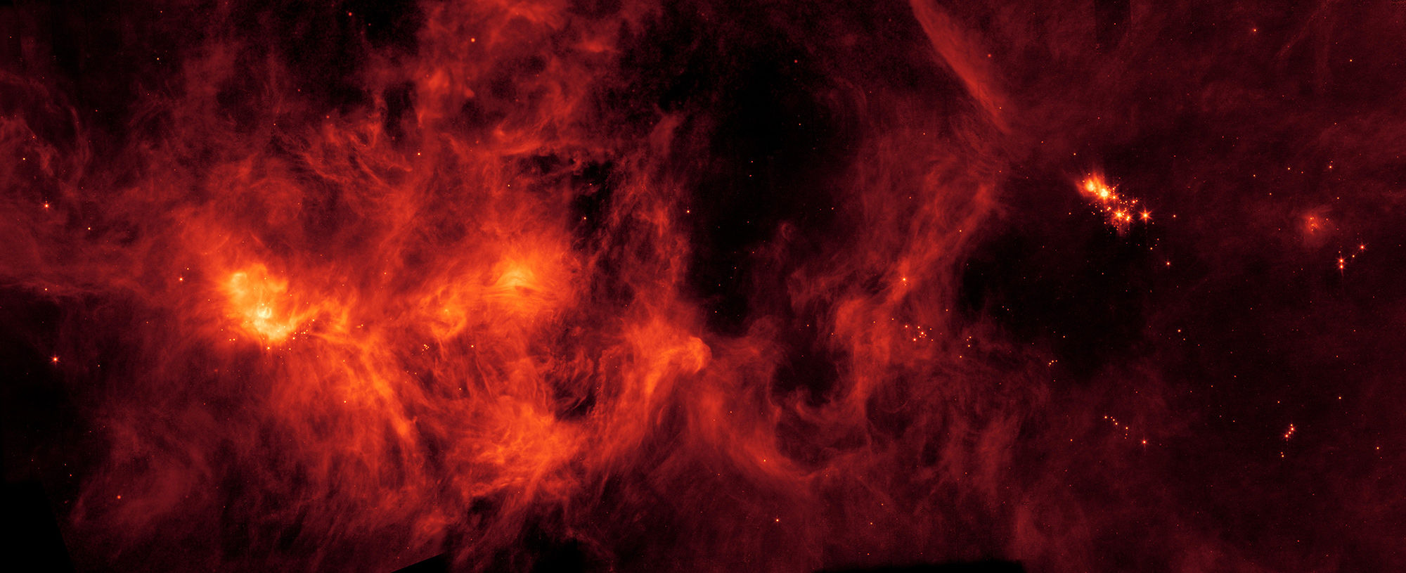 Spitzer Space Telescope image of a part of the enormous Perseus Molecular Cloud, a nearby star-forming factory. Credit: NASA/JPL-Caltech