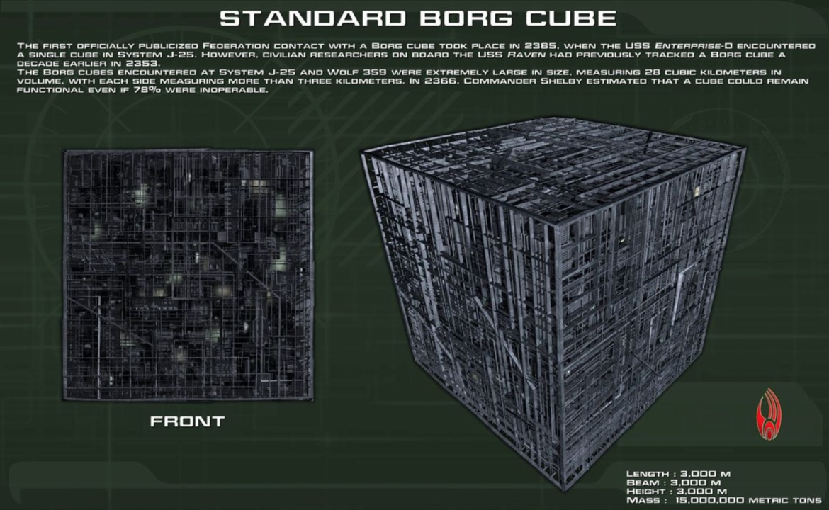 Honor The Geometric Genius Of Star Trek S Borg Cube Honor