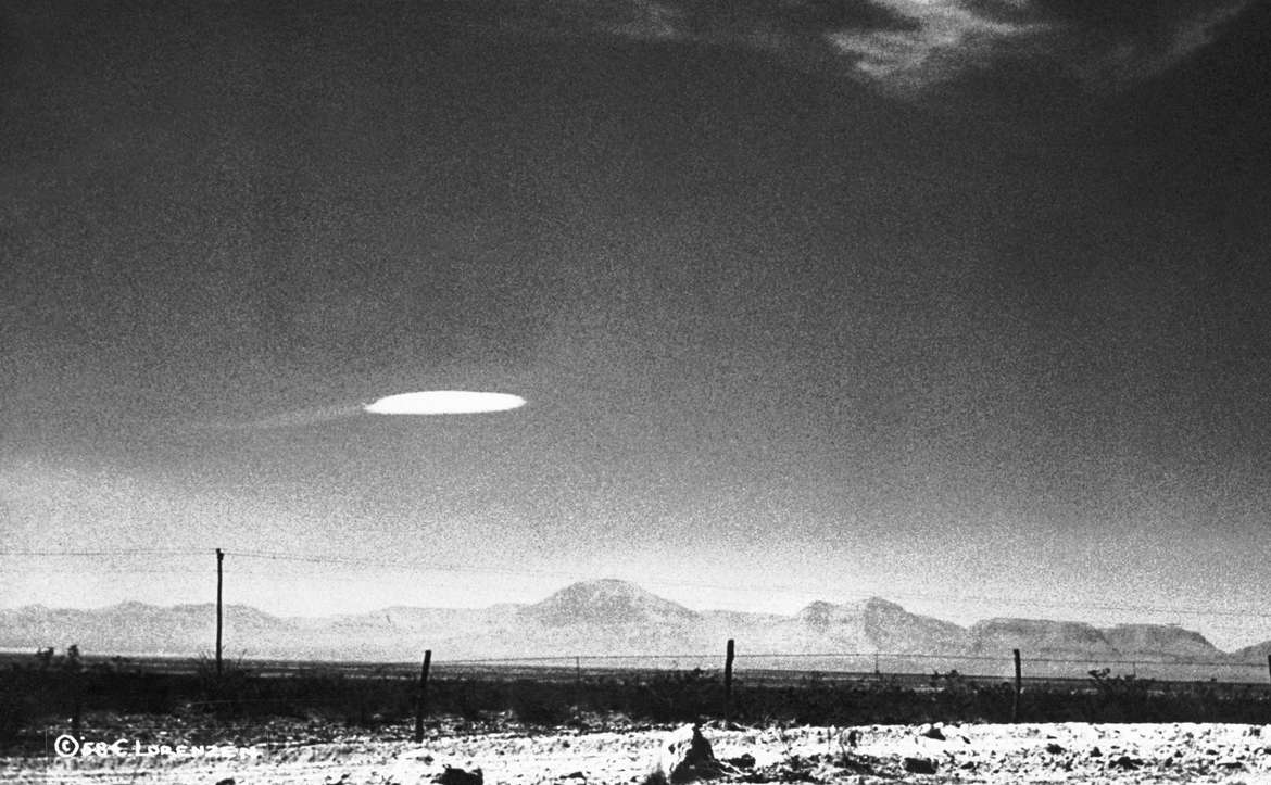 UFO che sorvola il Nuovo Messico