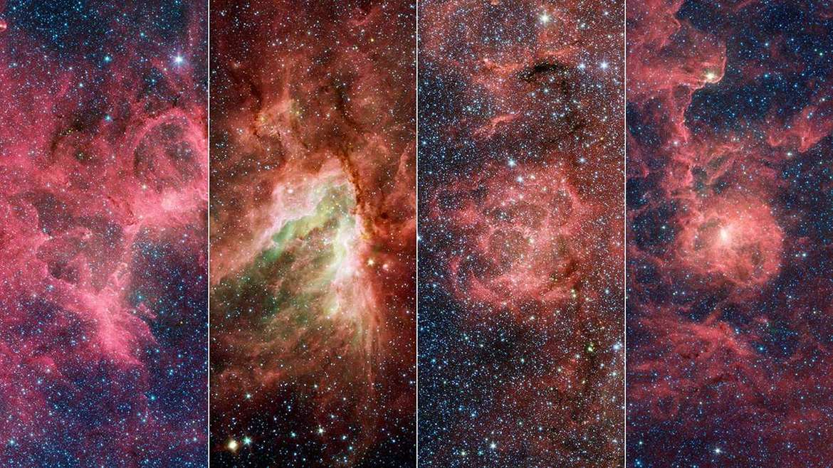 Phil Plait Mala Astronomía spitzer_four_nebulae_sagspur