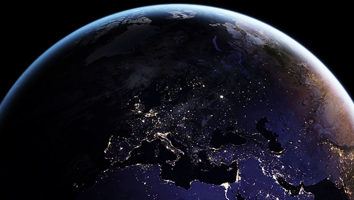 NASA image of light pollution