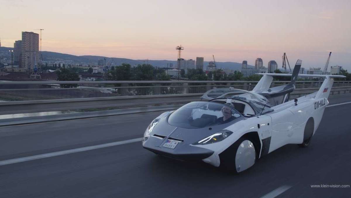 Flying car AirCar transforms, completes intercity test flight for Klein Vision