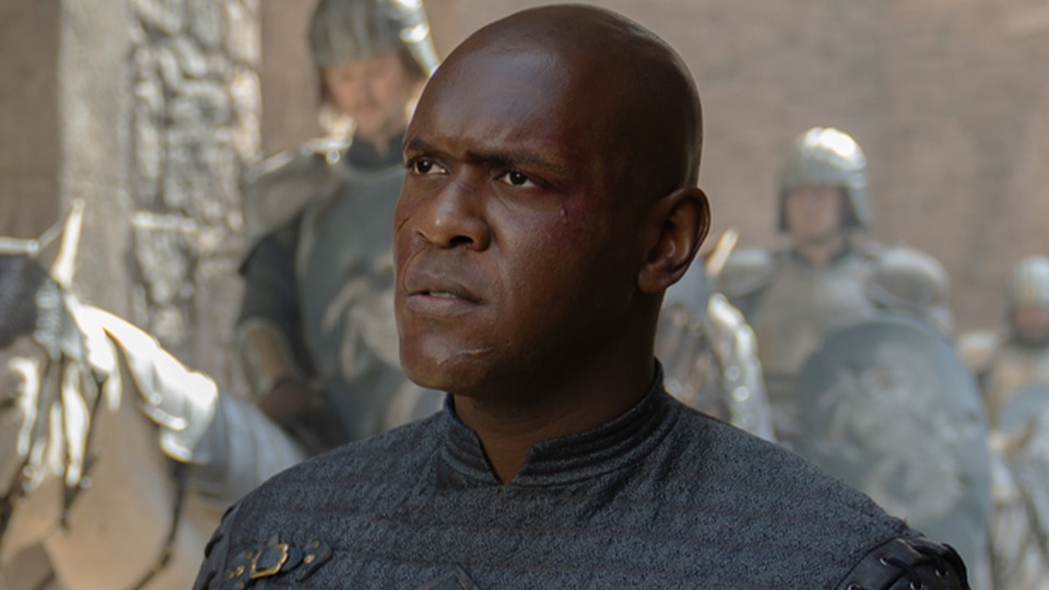 Abubakar Salim as Alyn of Hull in House of the Dragon.