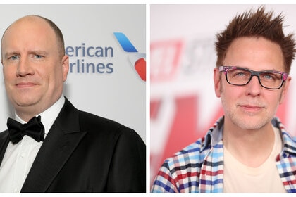 Kevin Feige and James Gunn