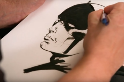 Joe Palmiotti drawing Daredevil